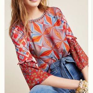 Anthropologie Bl-nk Camilla bell sleeves top